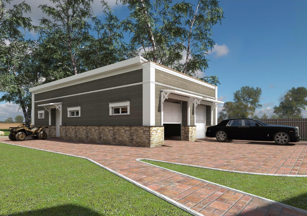 Проект гаража загородного дома.