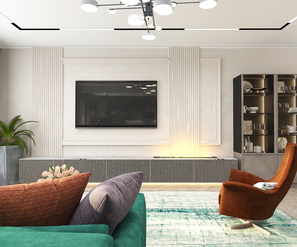 Дизайн-проект кухни-гостиной площадью 66 кв.м