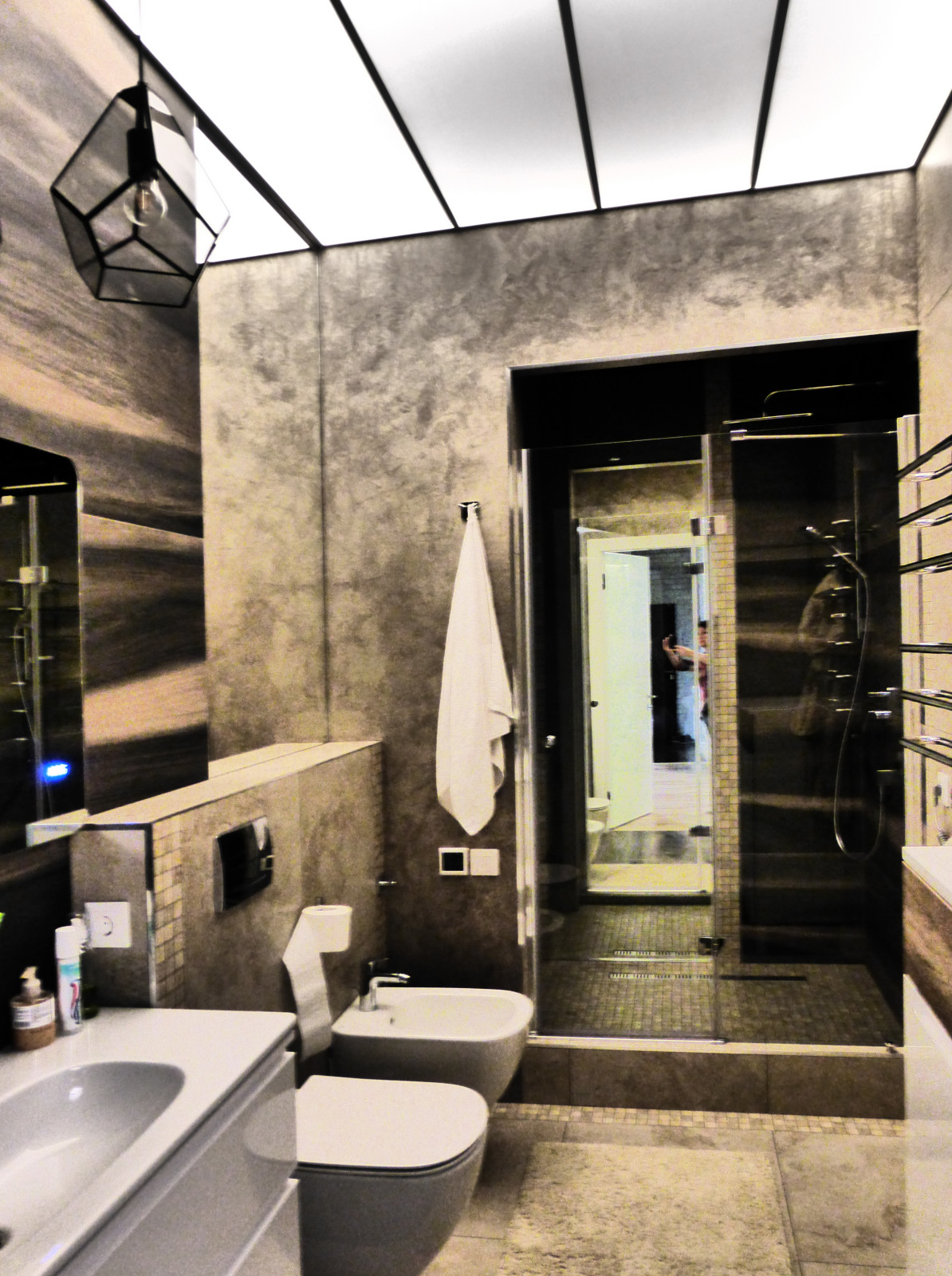 санузел в стиле лофт