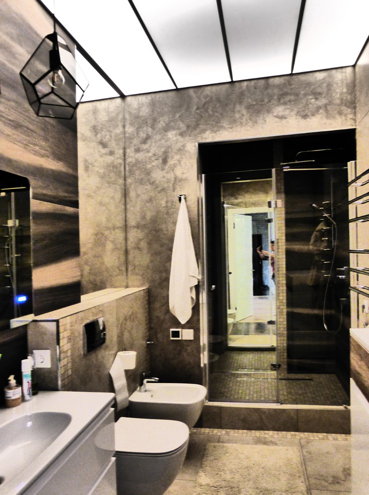 санузел в стиле лофт