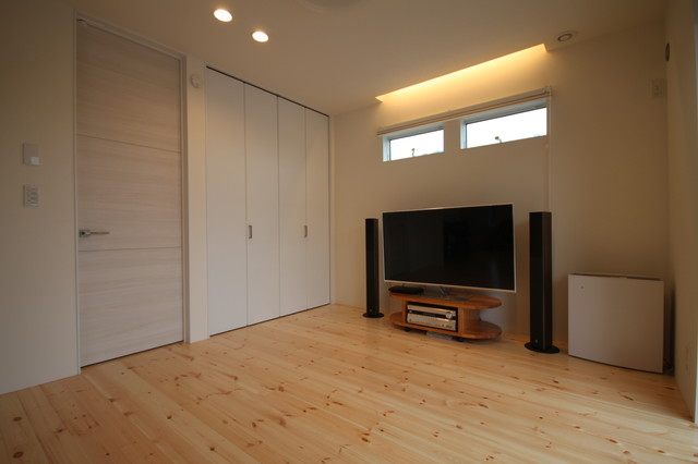 2階リビングのコンパクトな家（Ｋ様邸） minimalistisch-schlafzimmer