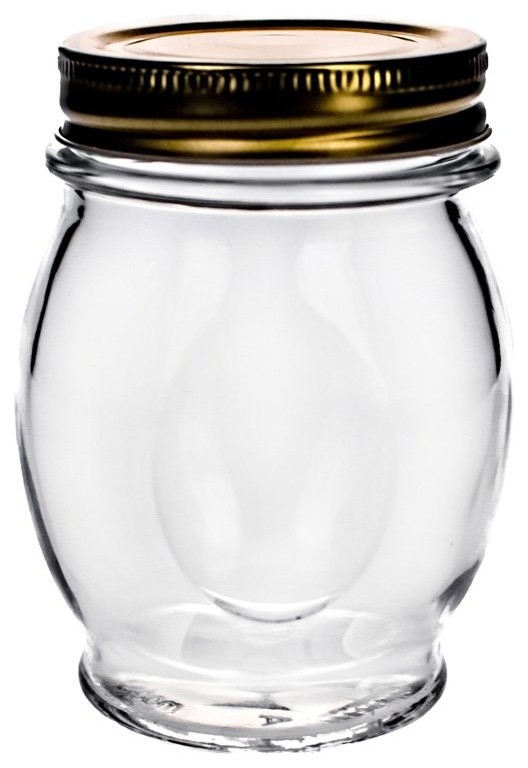 Global Amici Orto Canning Glass Jar with Lid - 13.75 oz. - Set of 6 Multicolor -