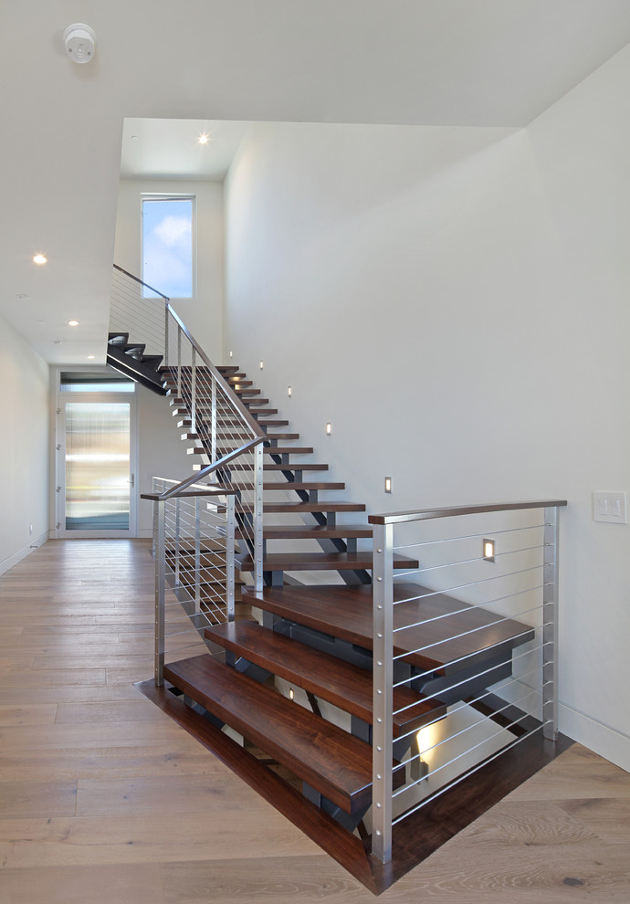 This is an example of a contemporary staircase in Orange County.