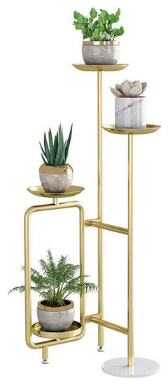 Nordic Creativity Golden Plant Stand, Gold, W7.9x39.4", With Base