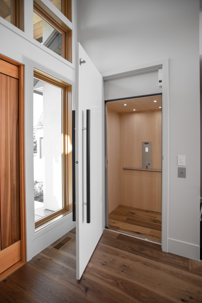 Inspiration for a contemporary entryway remodel in Vancouver