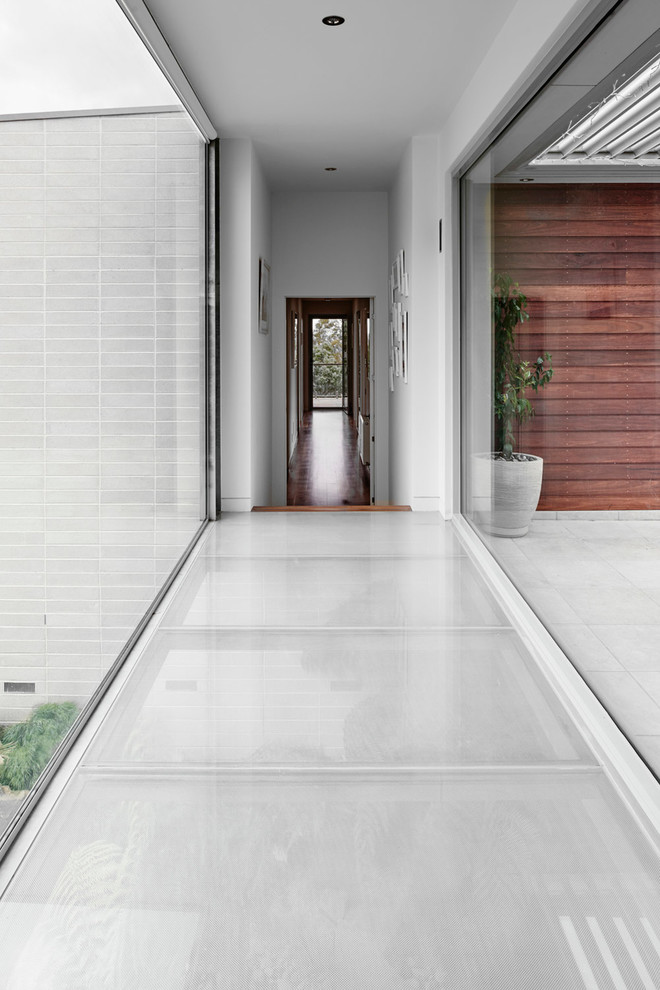 Photo of a mid-sized contemporary hallway in Geelong.