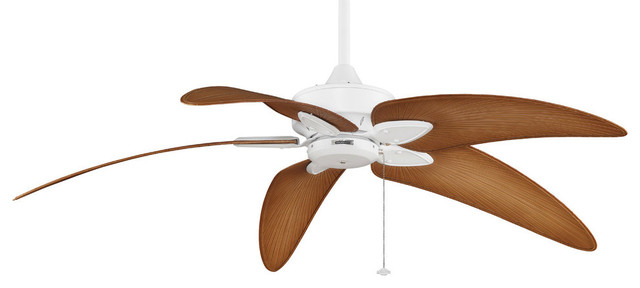 Windpointe Five Blade Ceiling Fan Motor Only Matte White