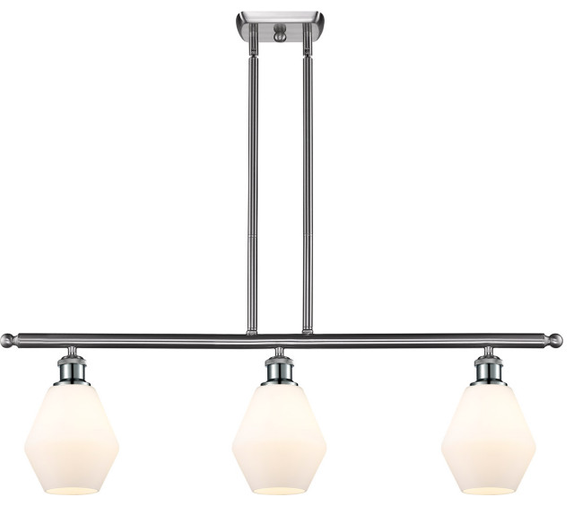 Ballston Cindyrella 3 Light Island Light, Brushed Satin Nickel, Matte