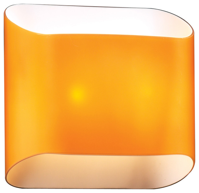 PLC 2Light Sconce Jackson Collection, Amber Contemporary Wall