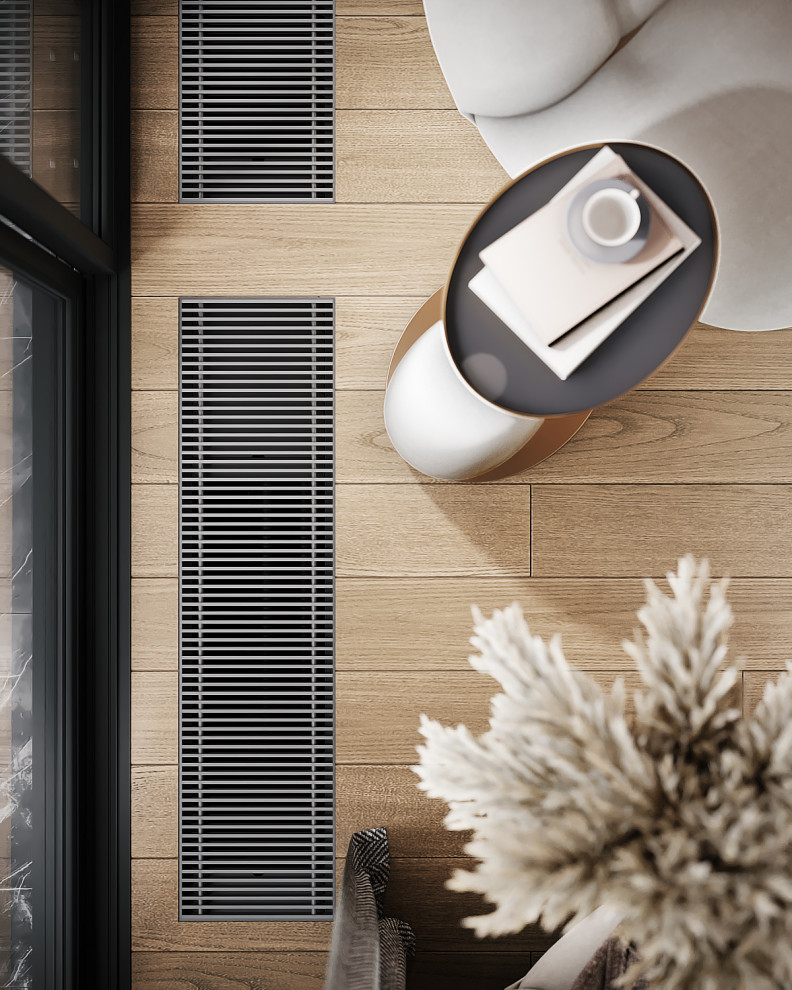 Внутрипольные конвекторы Heatmann в интерьере.