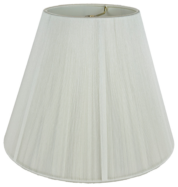Silk String Empire Shade With Hardback Lining Transitional Lamp Silk String Empire Shade With Hardback Lining Offwhite 14