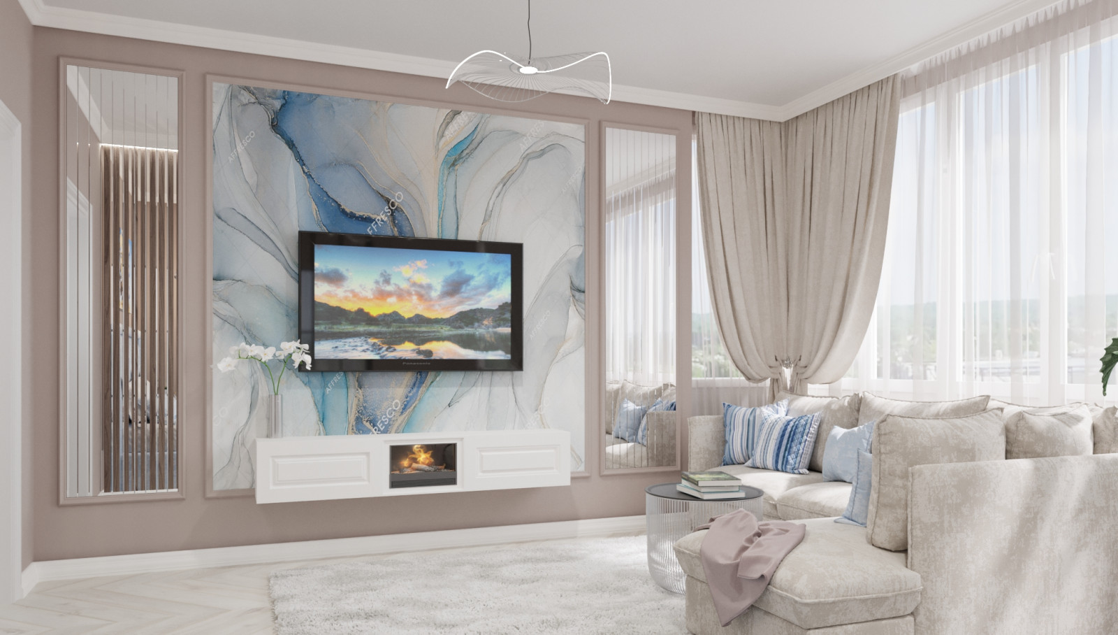 легкая неоклассика в голубом