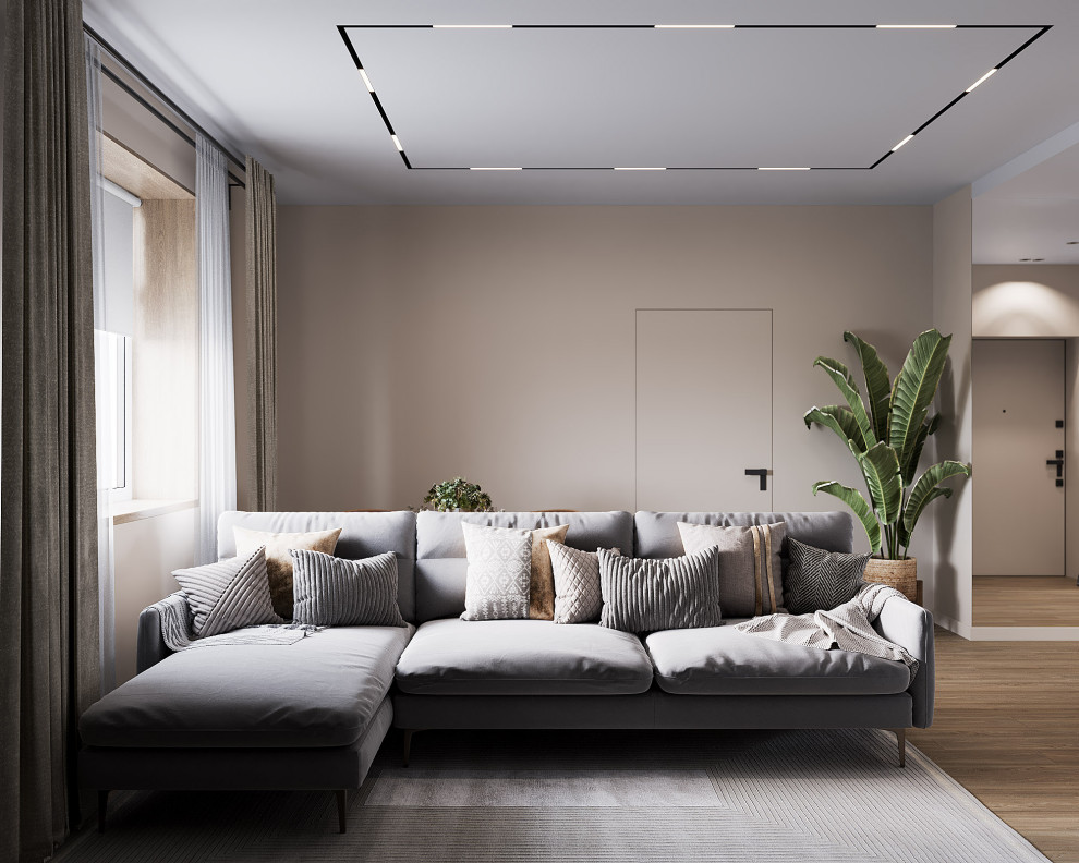 Гостиная совмещенная со столовой.