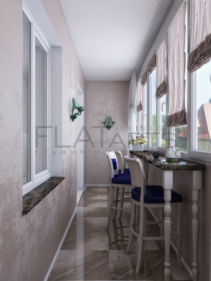 Проект 2х комнатной квартиры в  стиле арт-нуво