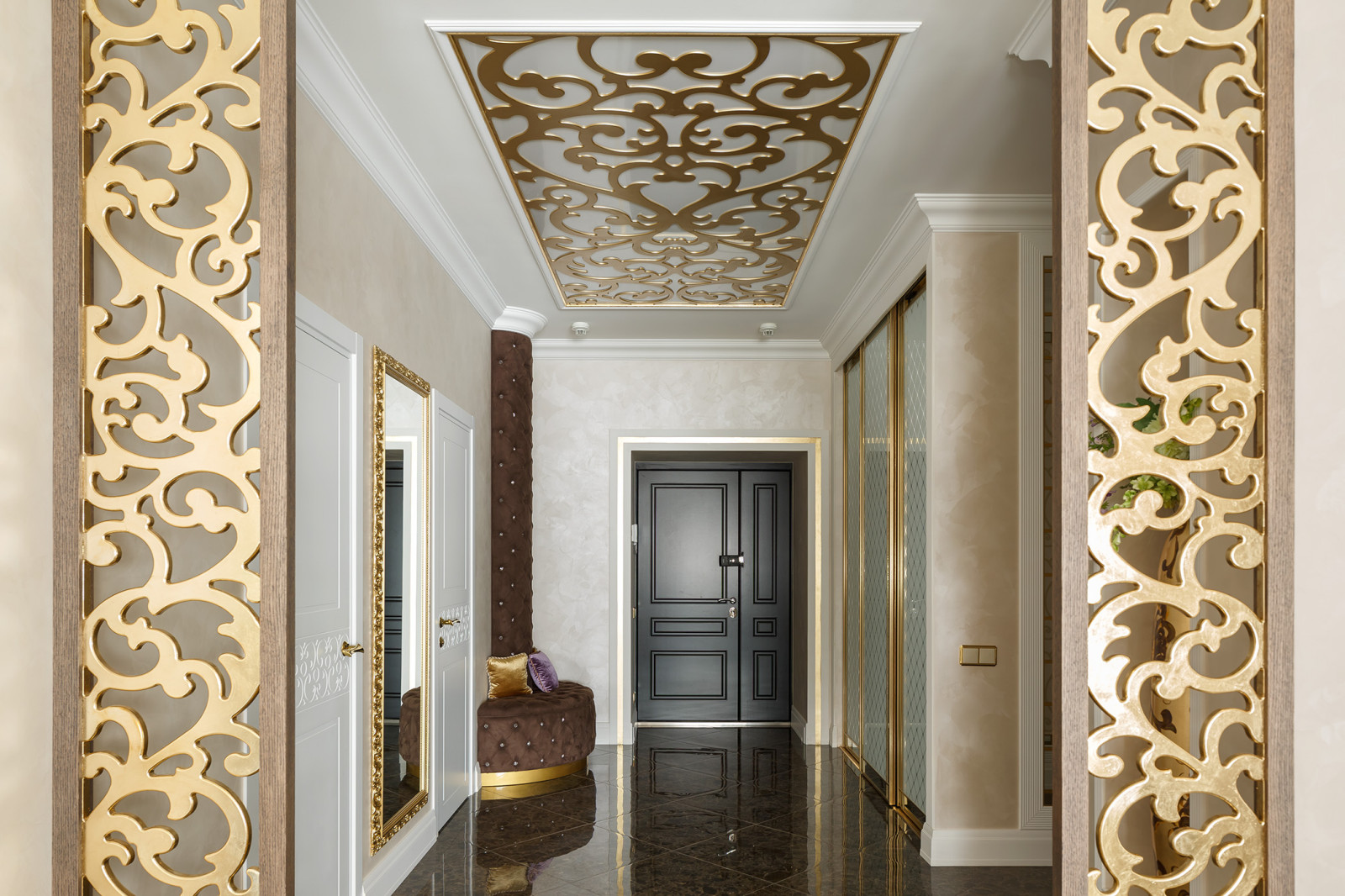 Мебель и мягкие стеновые панели для проекта дизайнера Натальи Резцовой