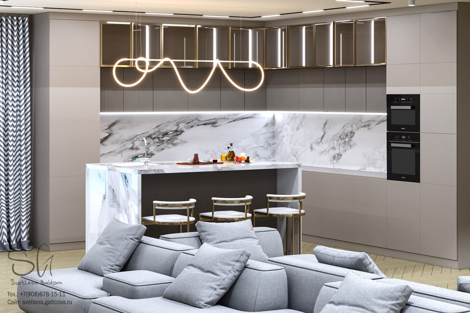 Визуализация двухэтажного дома