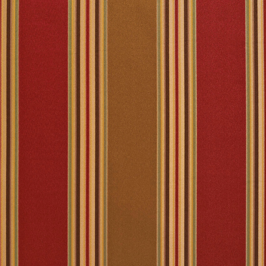 Sage Green And Red Shiny Large And Thin Stripe Upholstery Fabric By The Yard