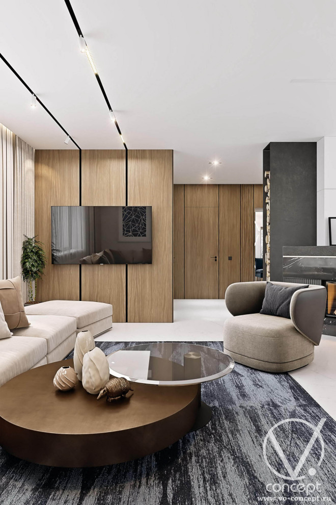 Реконструкция интерьеров дома в подмосковье. 350 м.кв.