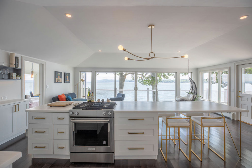Out-dated camp becomes a stunning waterfront home - Belfast, Maine ...