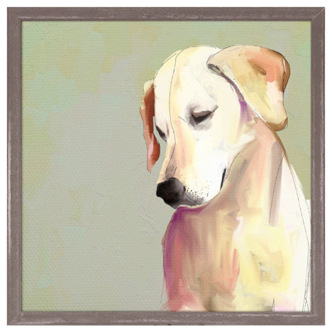 "Best Friend - Yellow Lab" Mini Framed Canvas by Cathy Walters