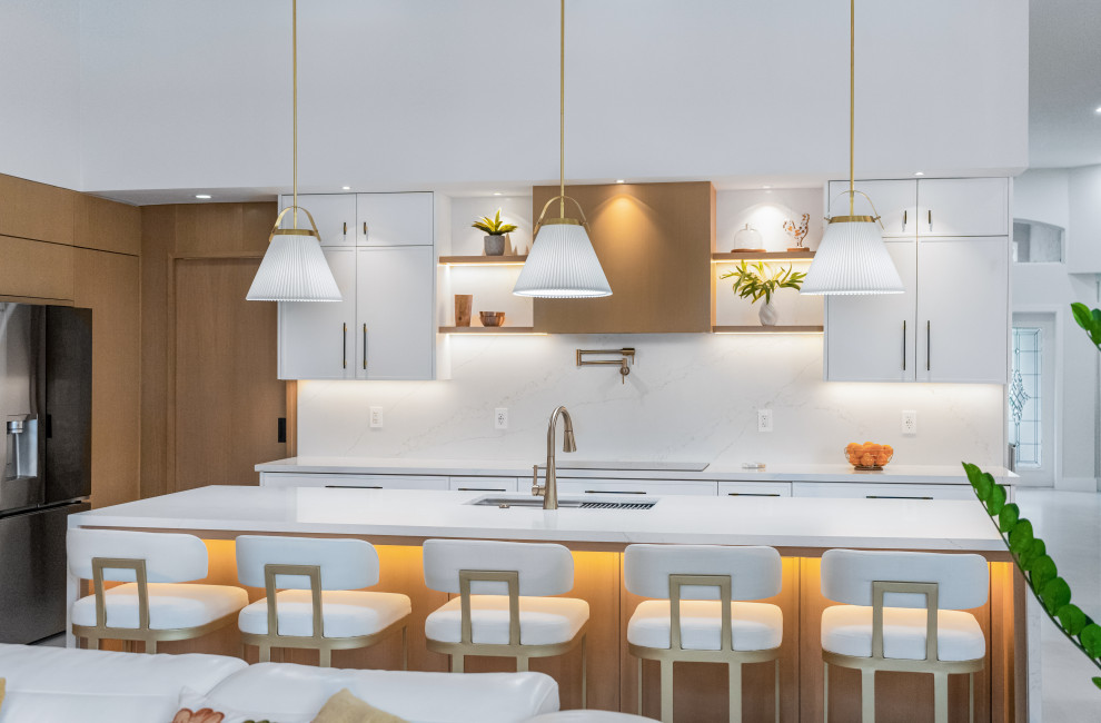 Kitchen - transitional kitchen idea in Miami