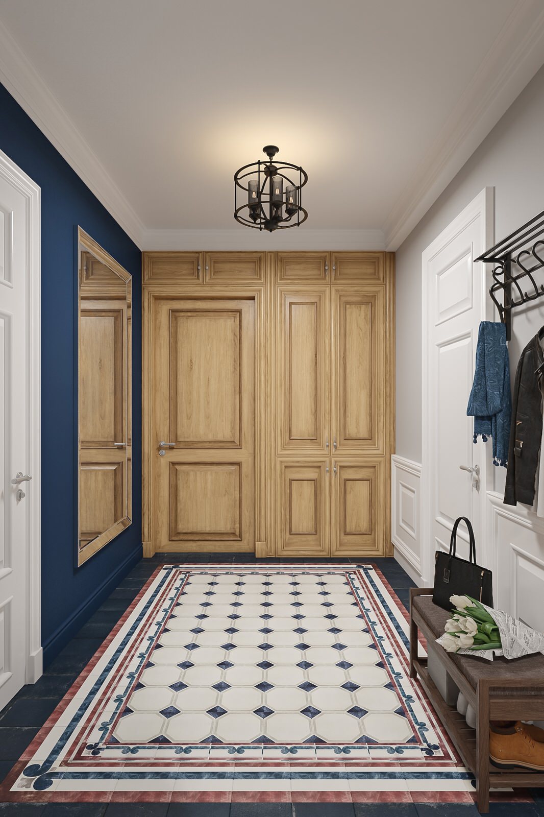 Интерьер квартиры в старом центре Москвы: прихожая