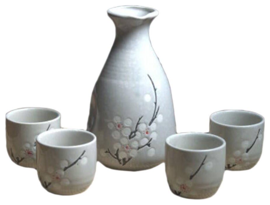 Kitchen & Dining Sake Sets Black Classic Sake Set Japanese Sake Cup Set