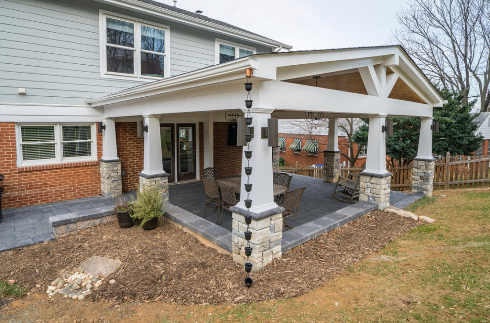 Arlington Paver Patio & Low Maintenance Pavilion Entertaining Area