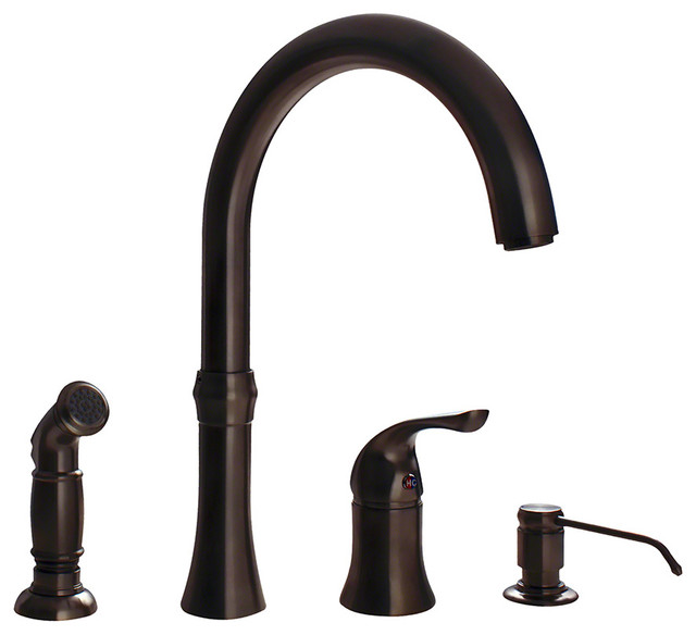 MR Direct 710-orb Oil Rubbed Bronze 4-Hole Kitchen Faucet