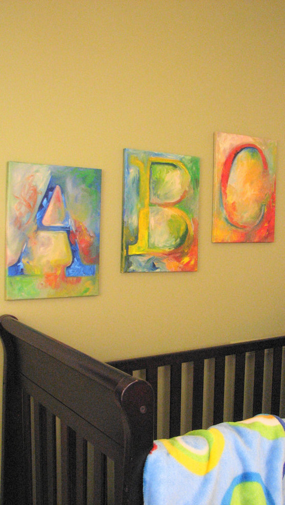 Alphabet Paintings by Over Da Crib
