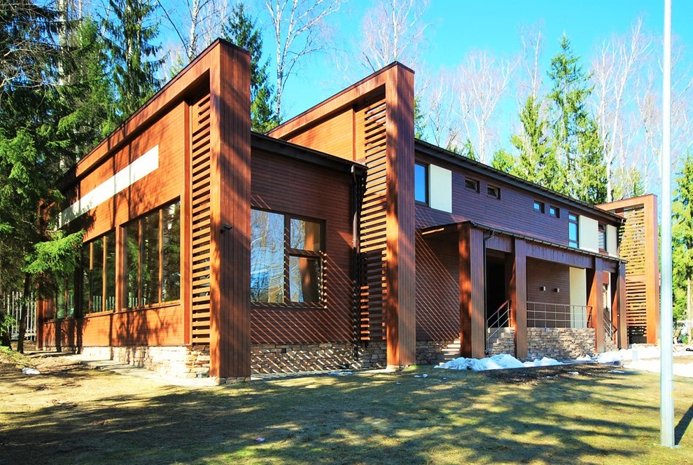 РАБОТА В ЭЛИТНОМ ПОСЕЛКЕ ВЛАДИМИРСКОЙ ОБЛАСТИ. ФАСАД ИЗ ДРАНКИ И