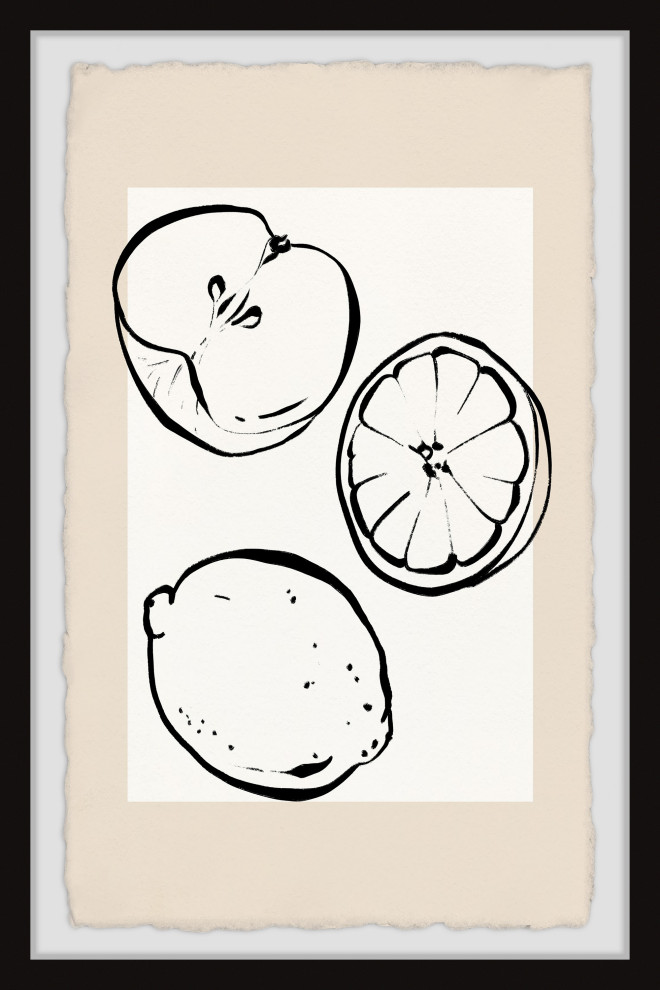 "Orange and Lemons" Framed Painting Print, 24x36 Farmhouse Prints