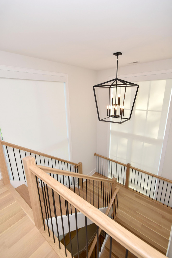 Staircase - transitional staircase idea in Chicago