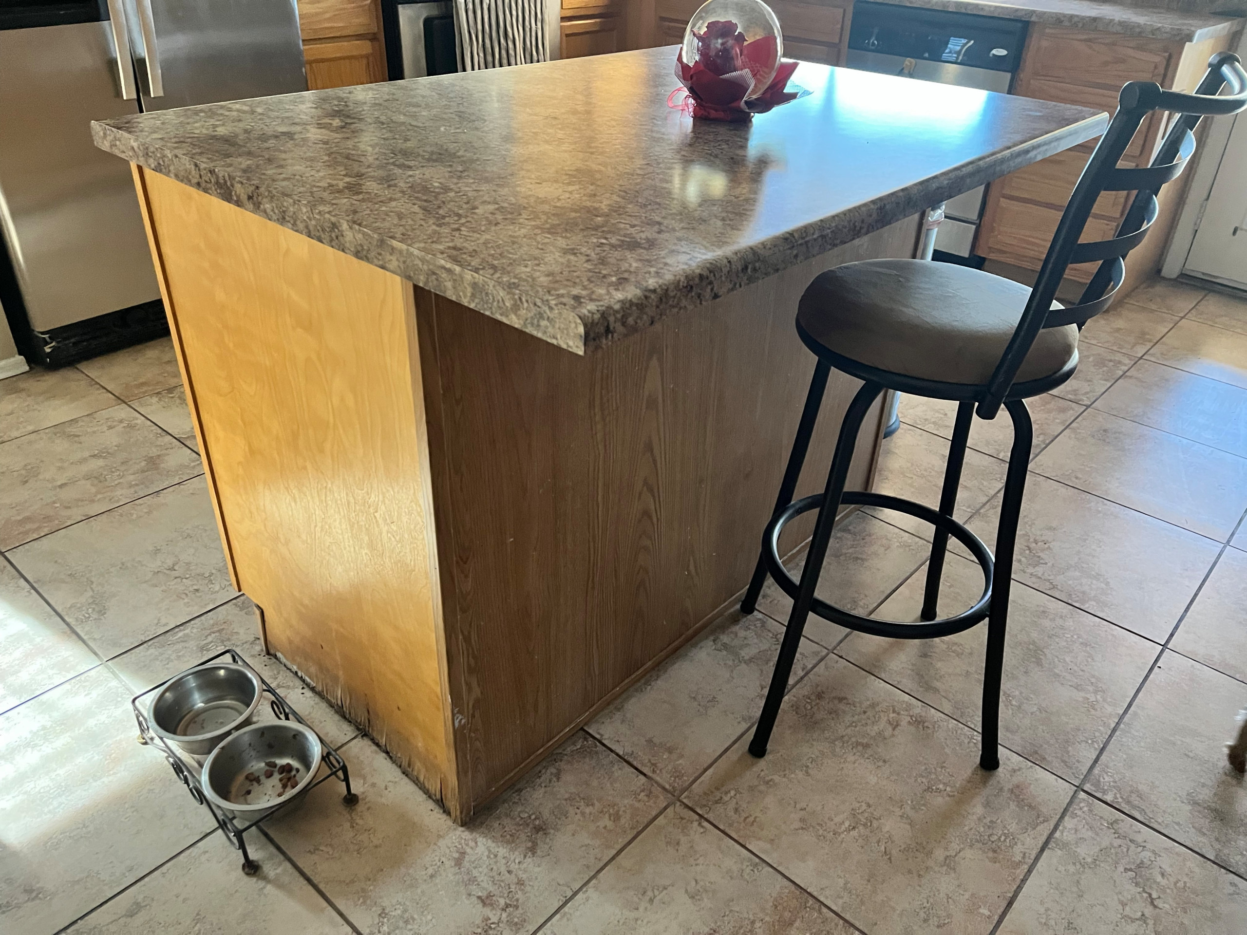 Two Tone Neutral Painted Kitchen