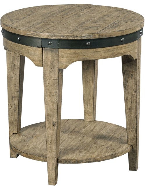 Kincaid Furniture Plank Road Artisans Round End Table - Farmhouse ...