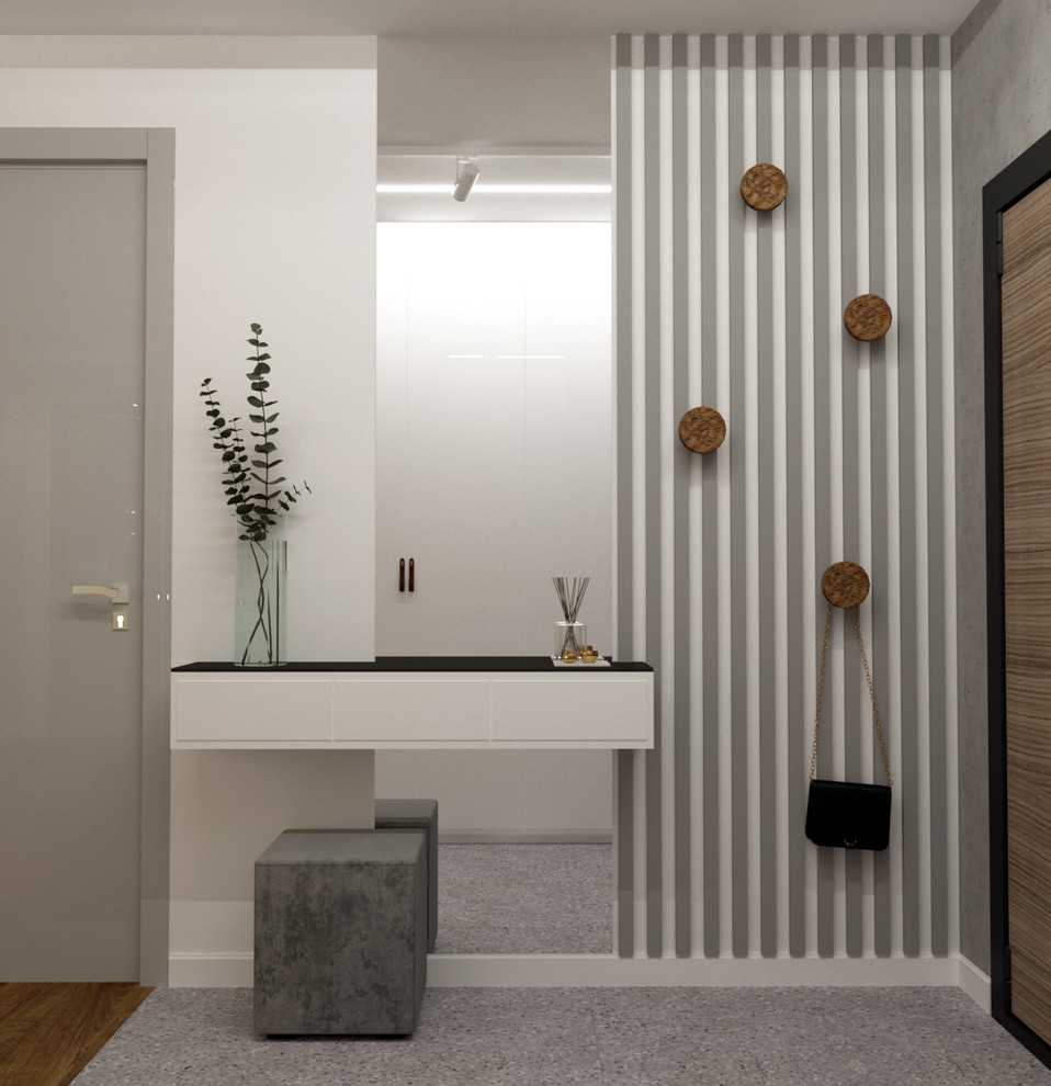 Квартира в оттенках серого и зеленого