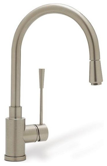 Blanco 440596 Kontrole Kitchen Faucet with Metal Pull down Spray In Satin Nickel