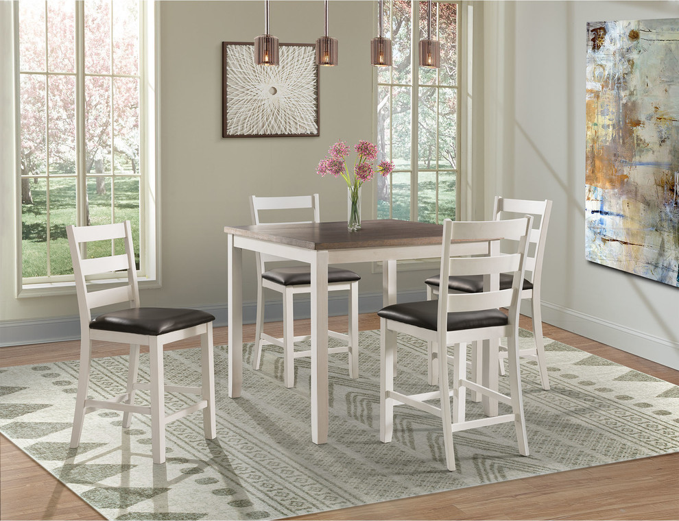 Kona Brown 5PC Counter Height Dining SetTable & Four Chairs