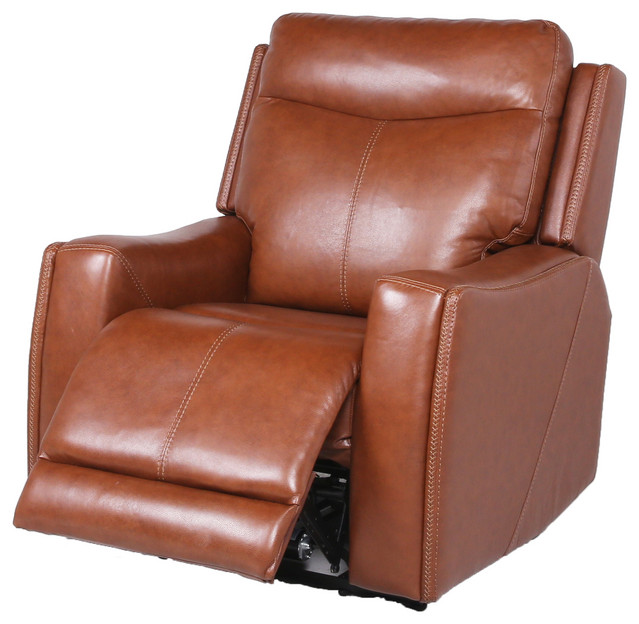 Natalia Power Leather Recliner Contemporary Recliner Chairs by