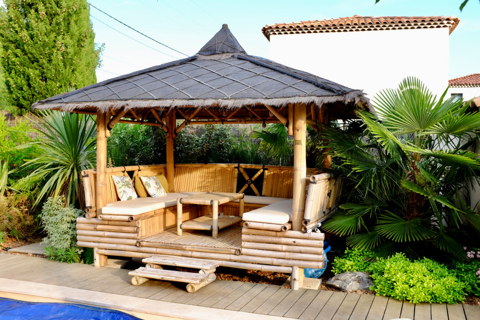 Petit jardin exotique avec mini-piscine