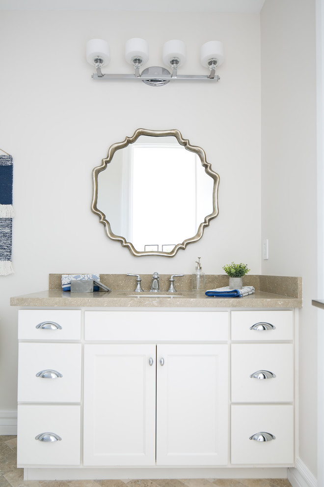 Freestanding bathtub - large transitional master freestanding bathtub idea in Phoenix