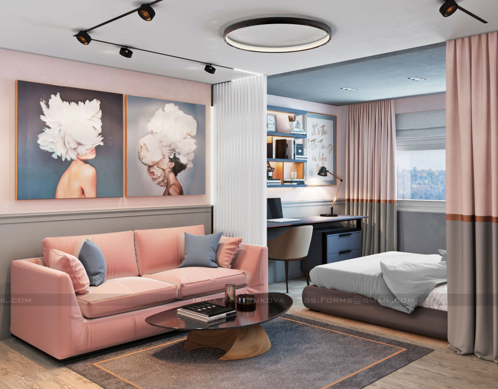 Современный стиль двухкомнатной квартиры в Боровлянах