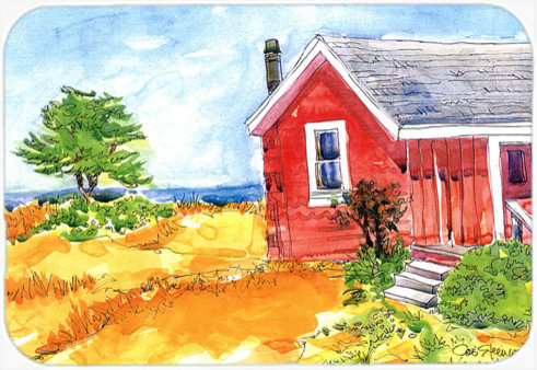 Old Red Cottage House at the lake or Beach Kitchen or Bath Mat 24x36