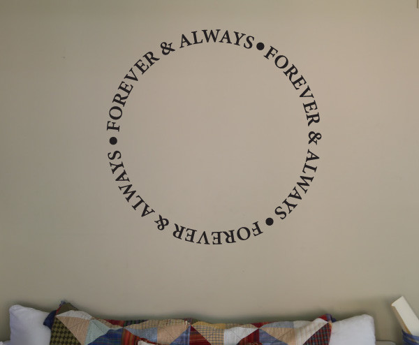 Always and Forever Vinyl Wall Decal ce045forverviii, Metallic Bronze, 72 in.