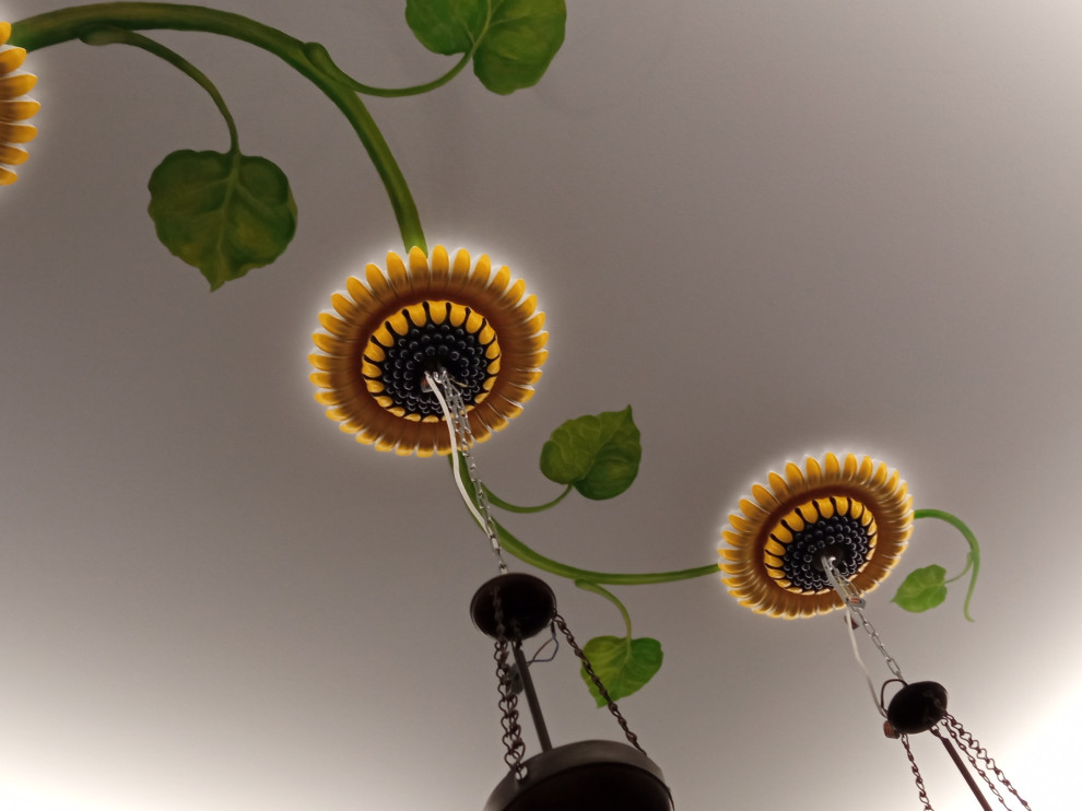 Роспись потолка на кухне