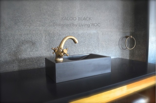 BLACK BASALT STONE SQUARE BATHROOM BASIN-KIAMA