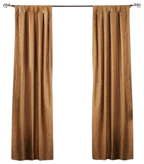 Lined-Taupe Tab Top  Velvet Curtain / Drape / Panel   - 80W x 120L - Piece