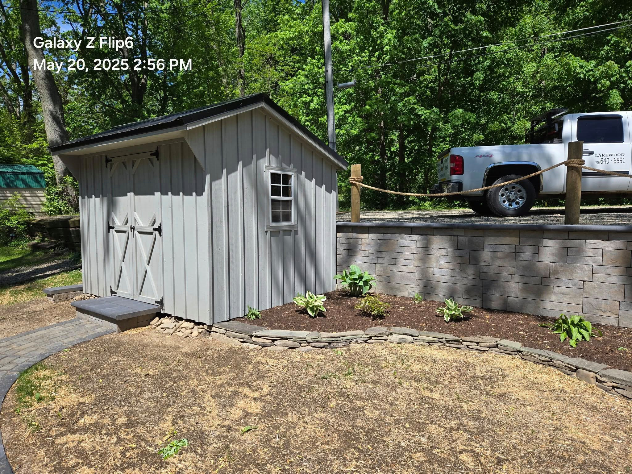 DeWittville Retaining wall & parking