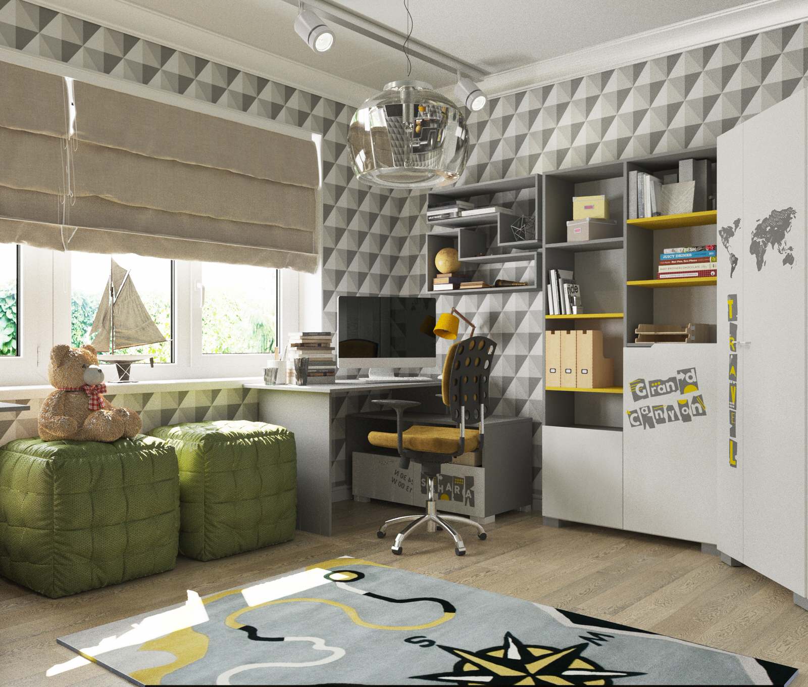 Travel комната для мальчика подростка