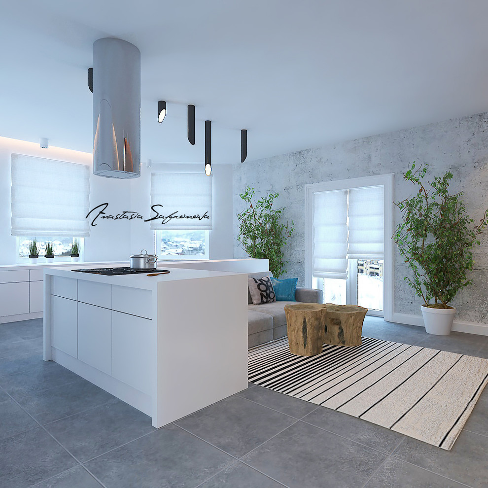 Дизайн интерьера первогот этажа дома в п.Солнечный Берег